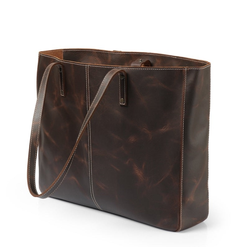 VT LEATHER TOTE FOR WOMEN