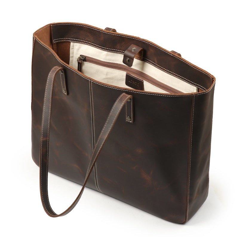 VT LEATHER TOTE FOR WOMEN