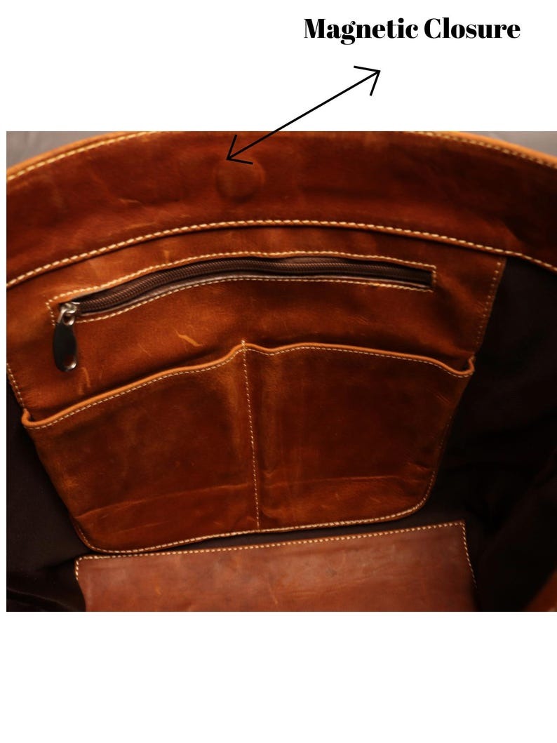 VT LEATHER TOTE FOR WOMEN