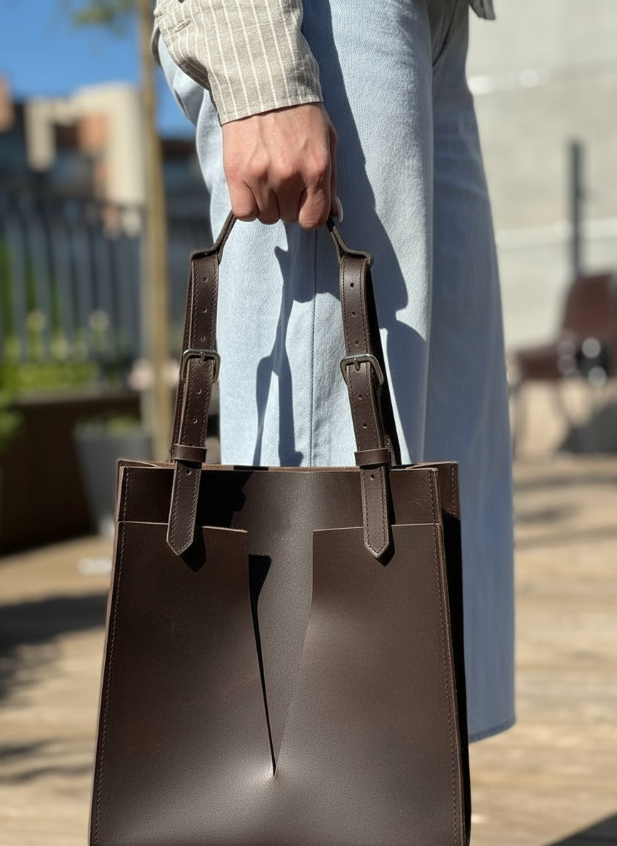 VT LEATHER TOTE FOR WOMEN