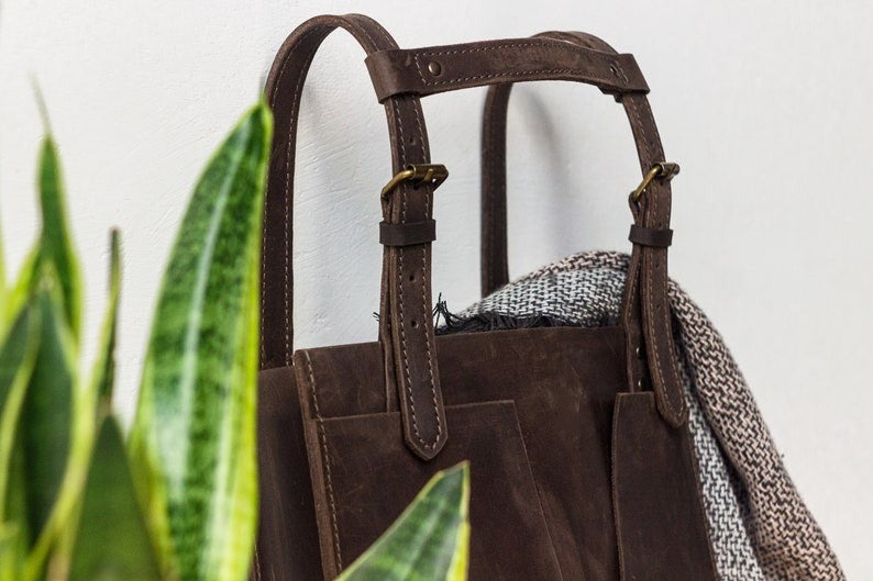 VT LEATHER TOTE FOR WOMEN