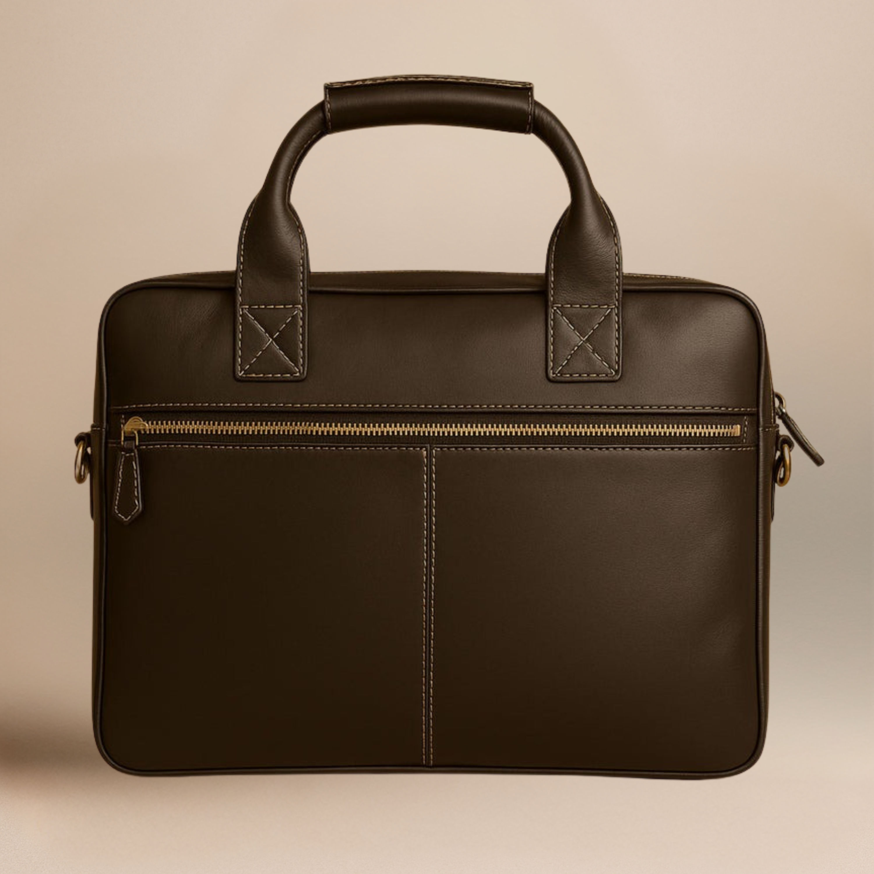Rich Brown Genuine Leather Laptop Bag