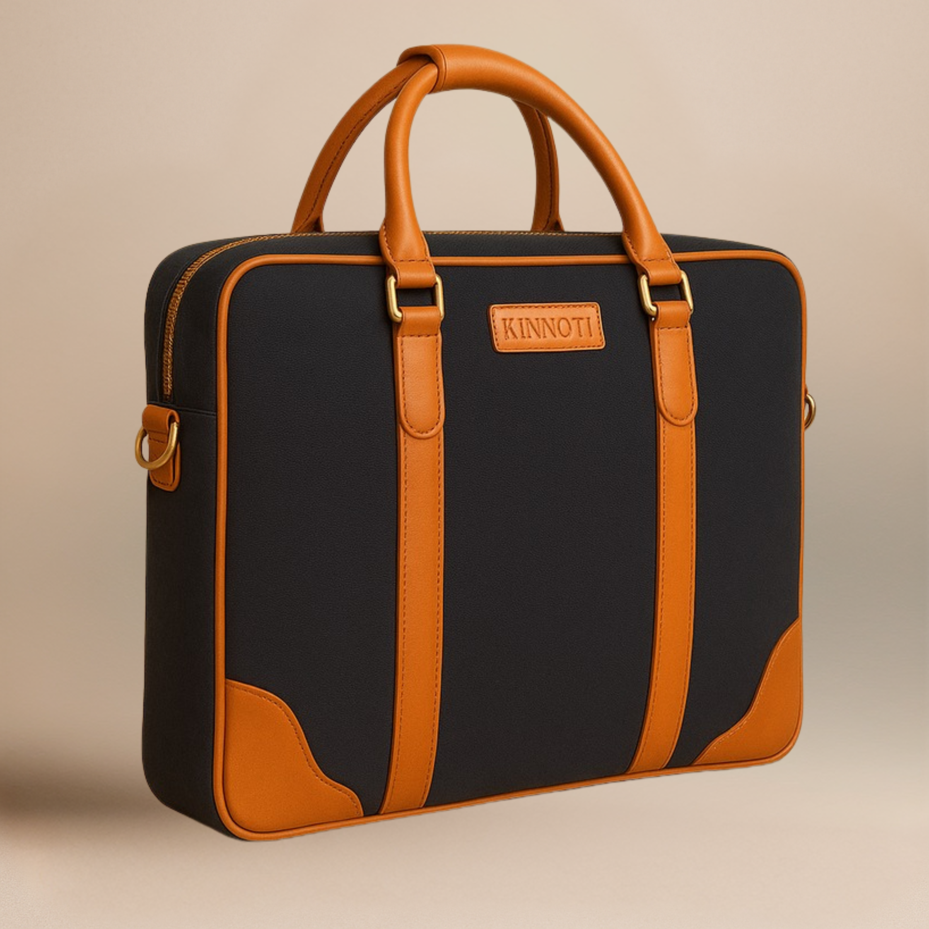 Unisex Canvas & Leather Laptop Bag