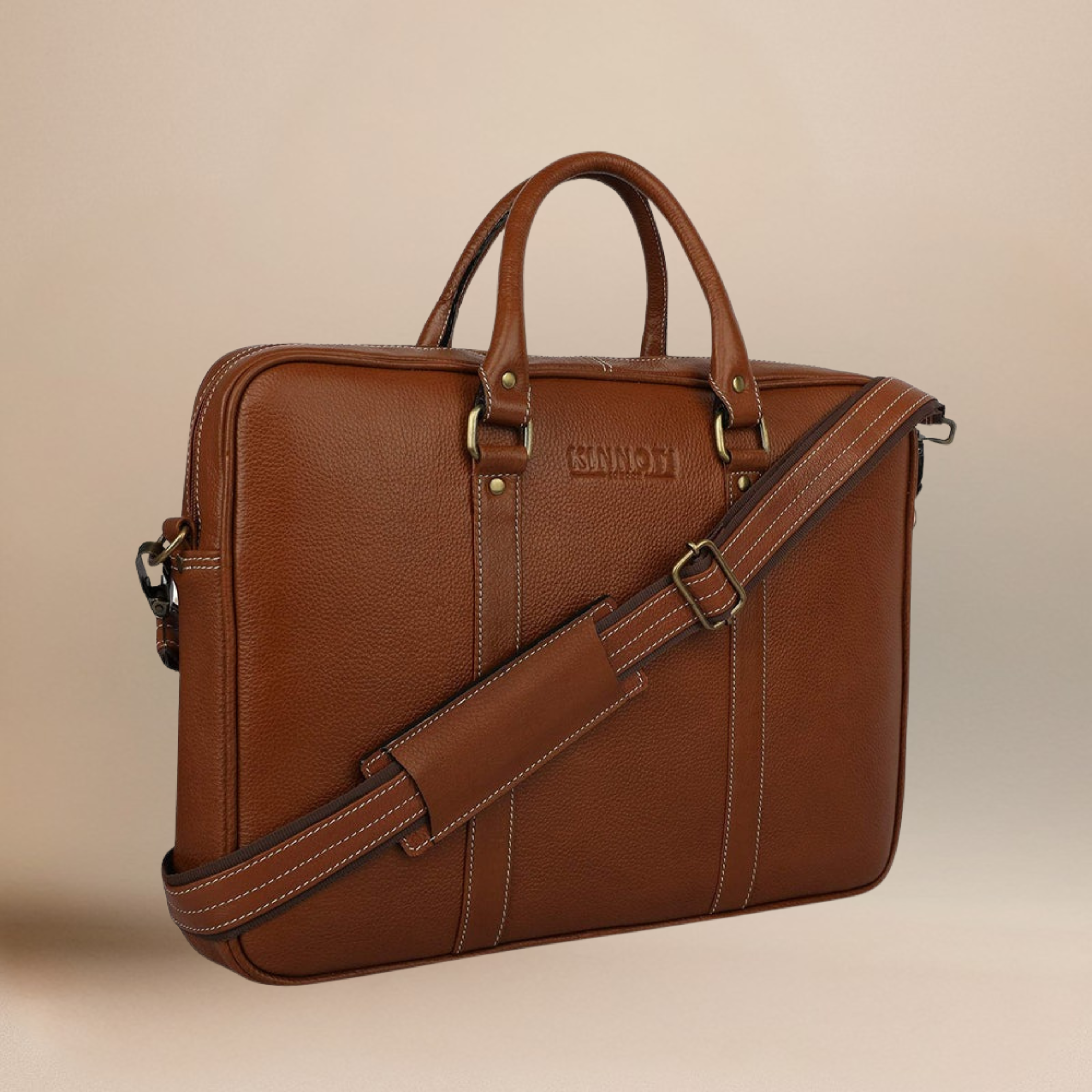 Unisex Genuine Leather Laptop Bag