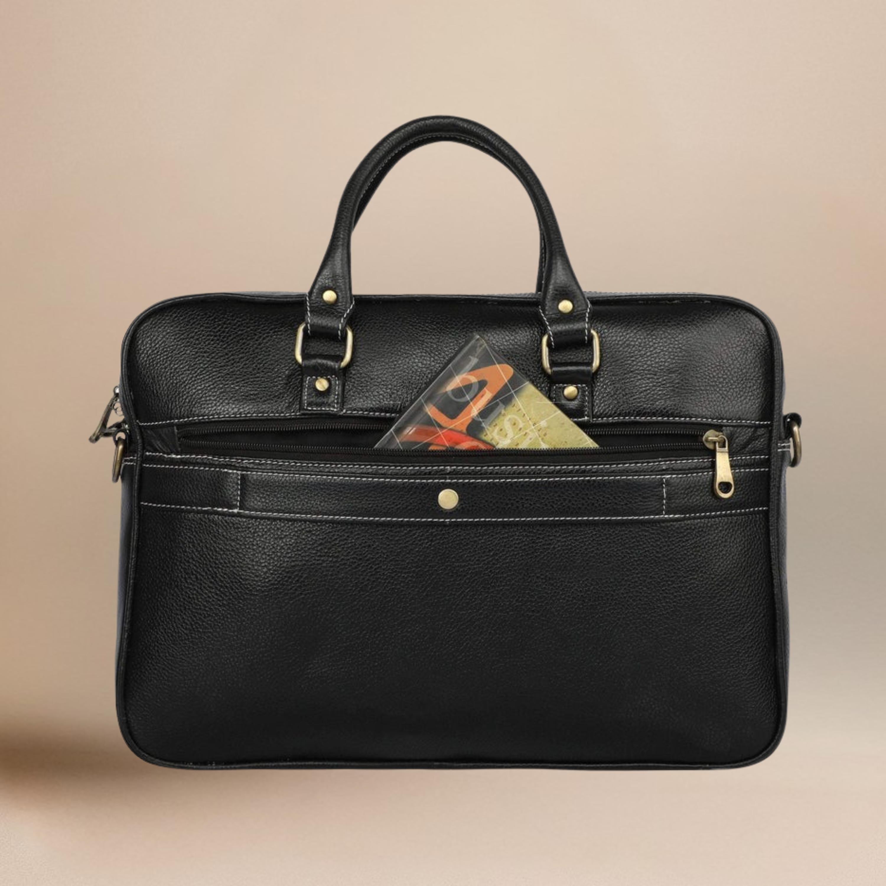Unisex Genuine Leather Laptop Bag