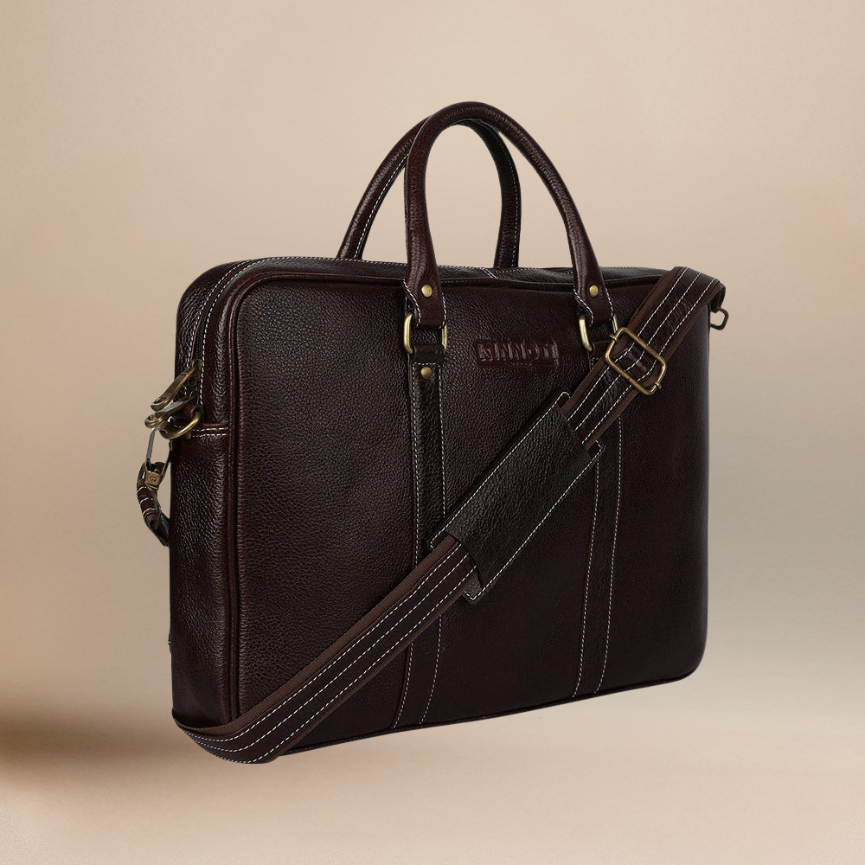 Unisex Genuine Leather Laptop Bag