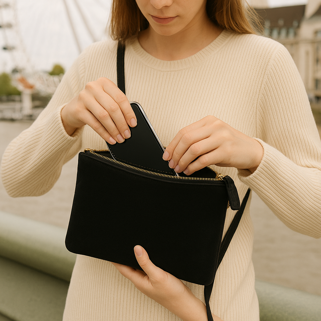 Three Compartment Leather Sling Bag