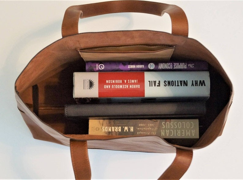 VT LEATHER TOTE FOR WOMEN