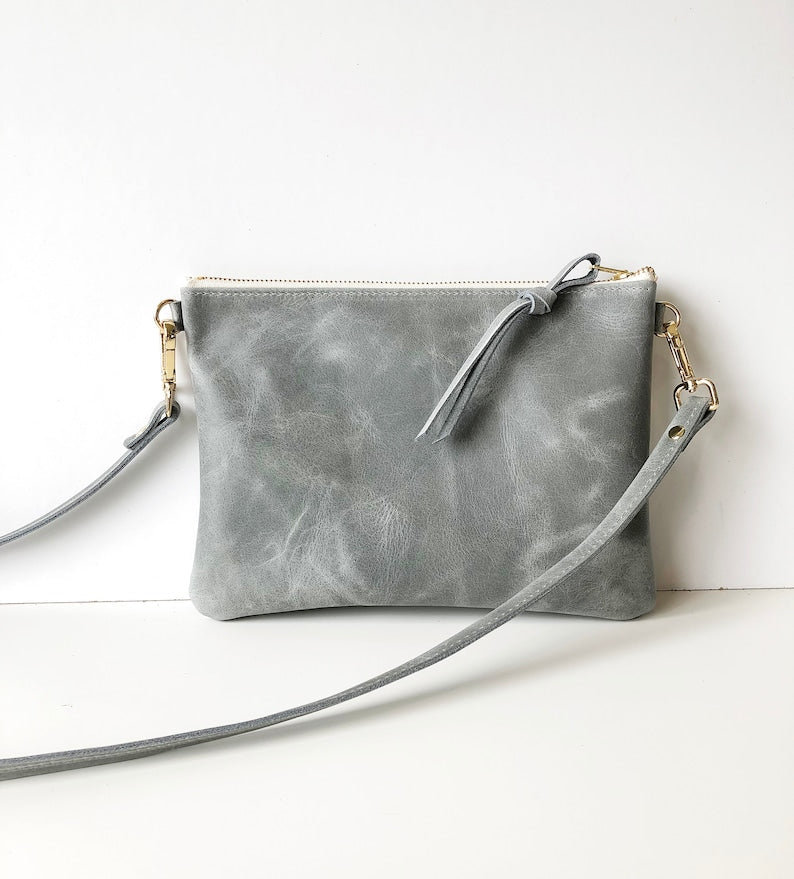 Vegan Leather Sling Bag For Women With Adjustable Brass Chain & Shoulder Pad