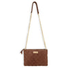 Kinnoti Apparel & Accessories Quilted Suede Leather Sling Bag