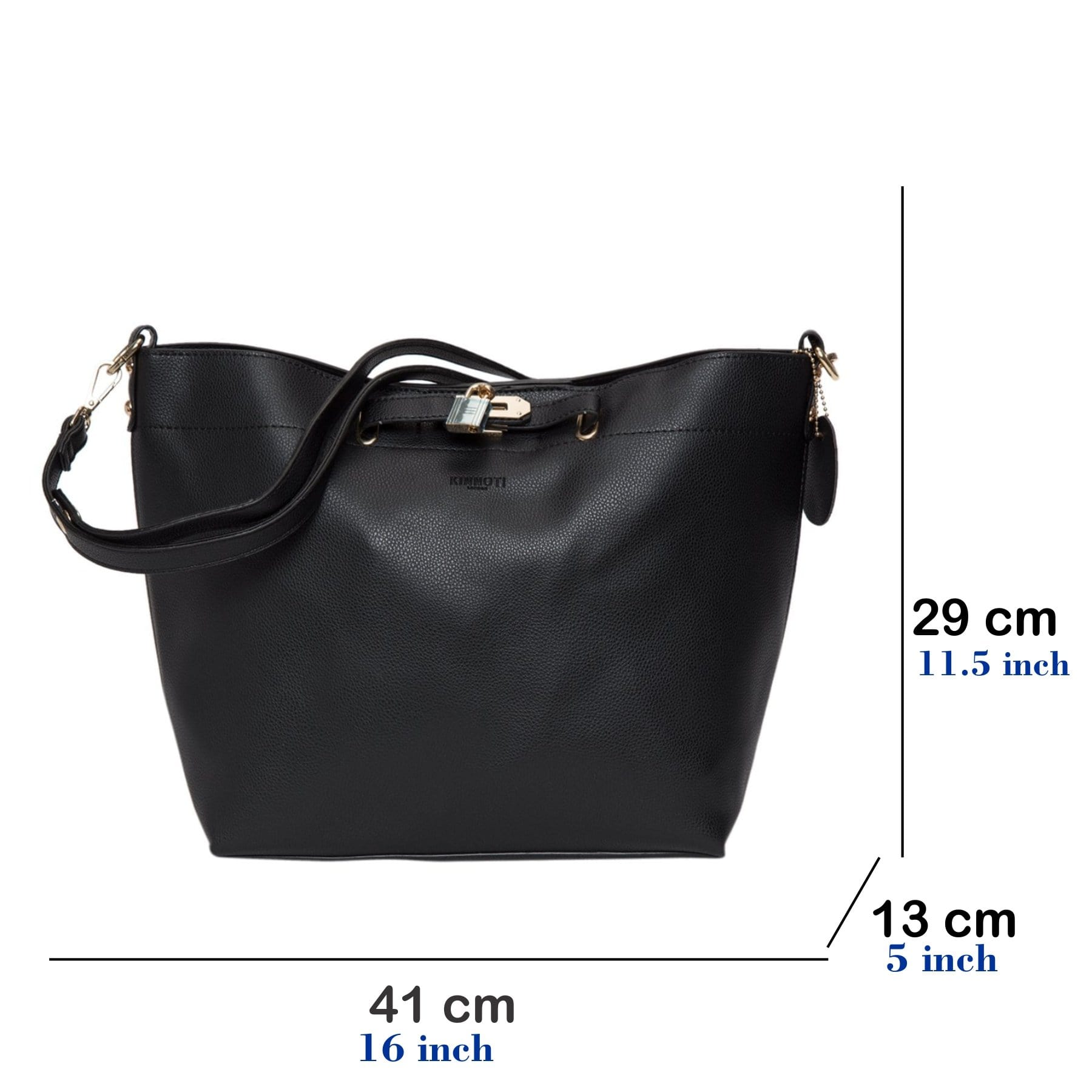 kinnoti Black Color Tote Bag