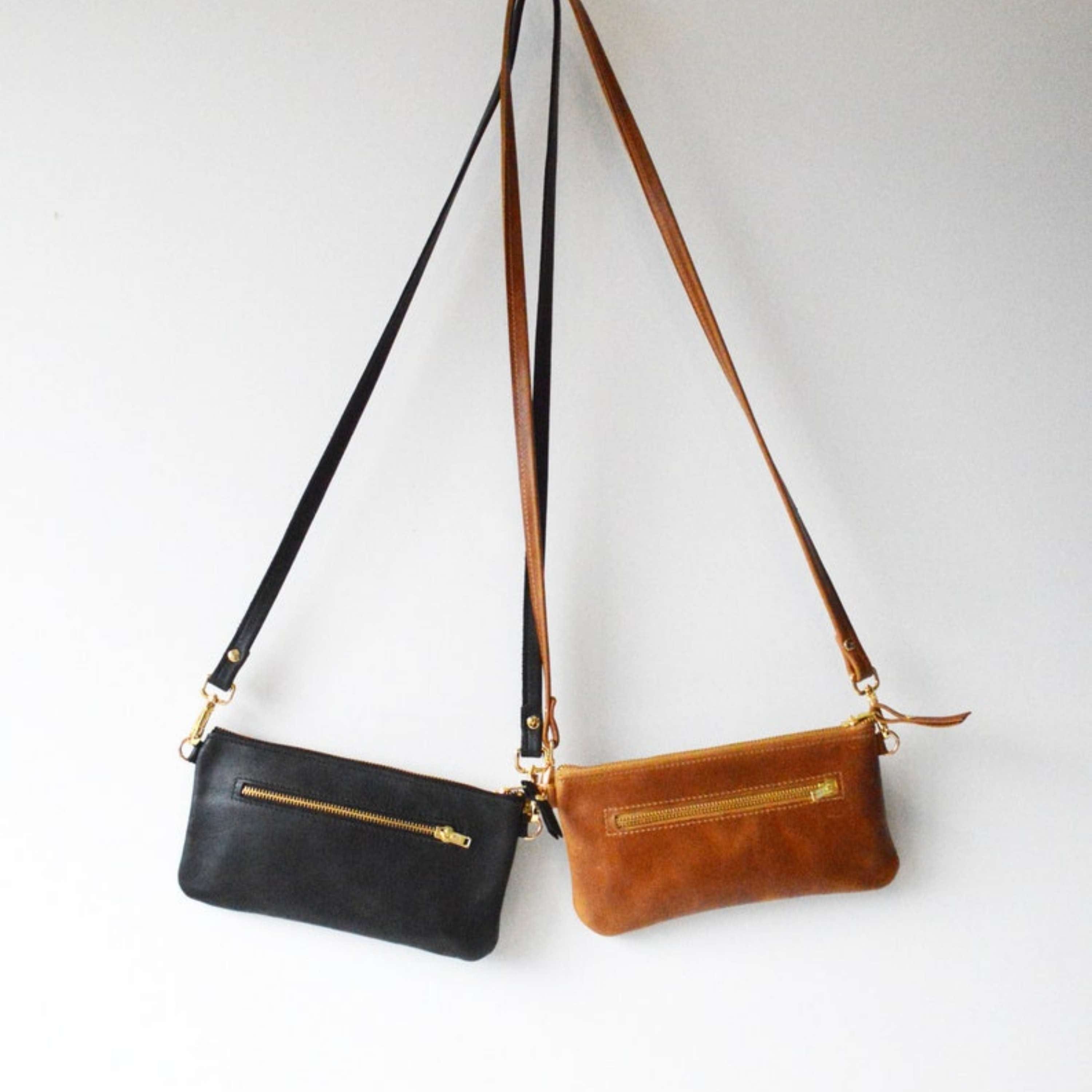 Kinnoti Black Genuine Leather Small Sling Bag