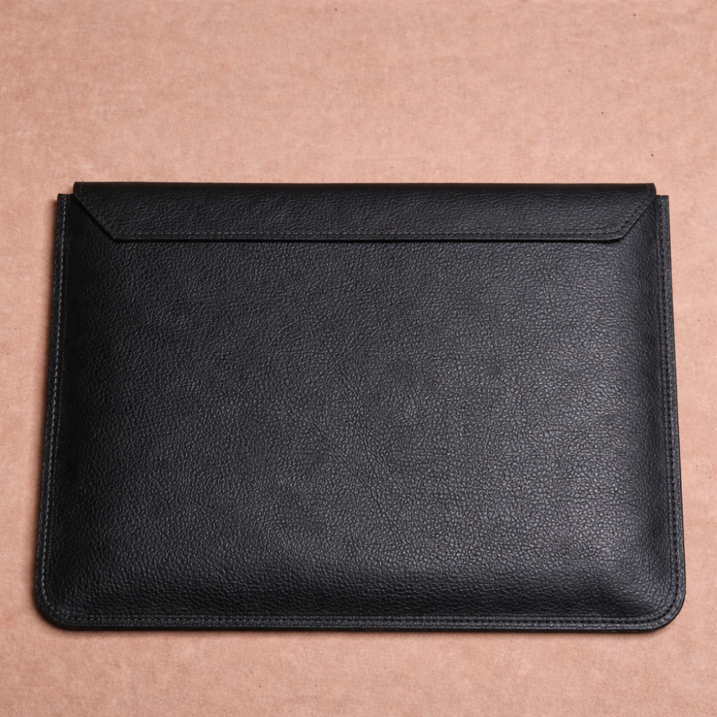 Kinnoti Black  Ripon Leather Laptop Sleeve