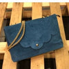 Kinnoti Blue Suede Leather Sling Bag