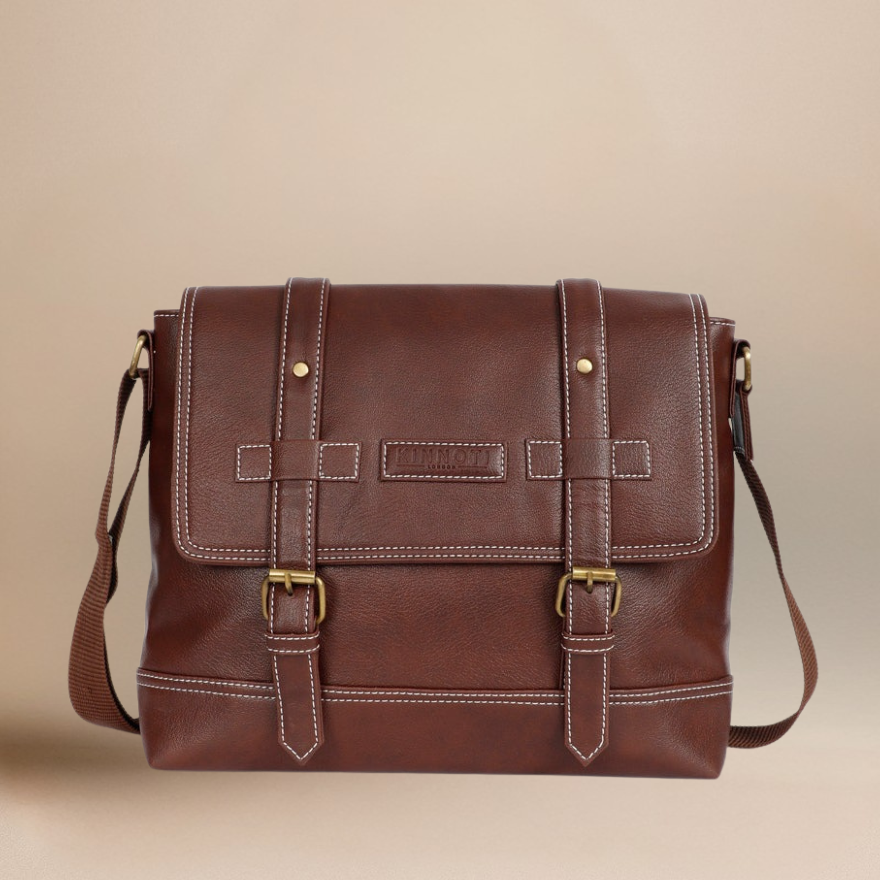 Kinnoti Boston Vegan Leather Messenger Bag with Adjustable Shoulder Strap, Water Proof and Dust Resistant