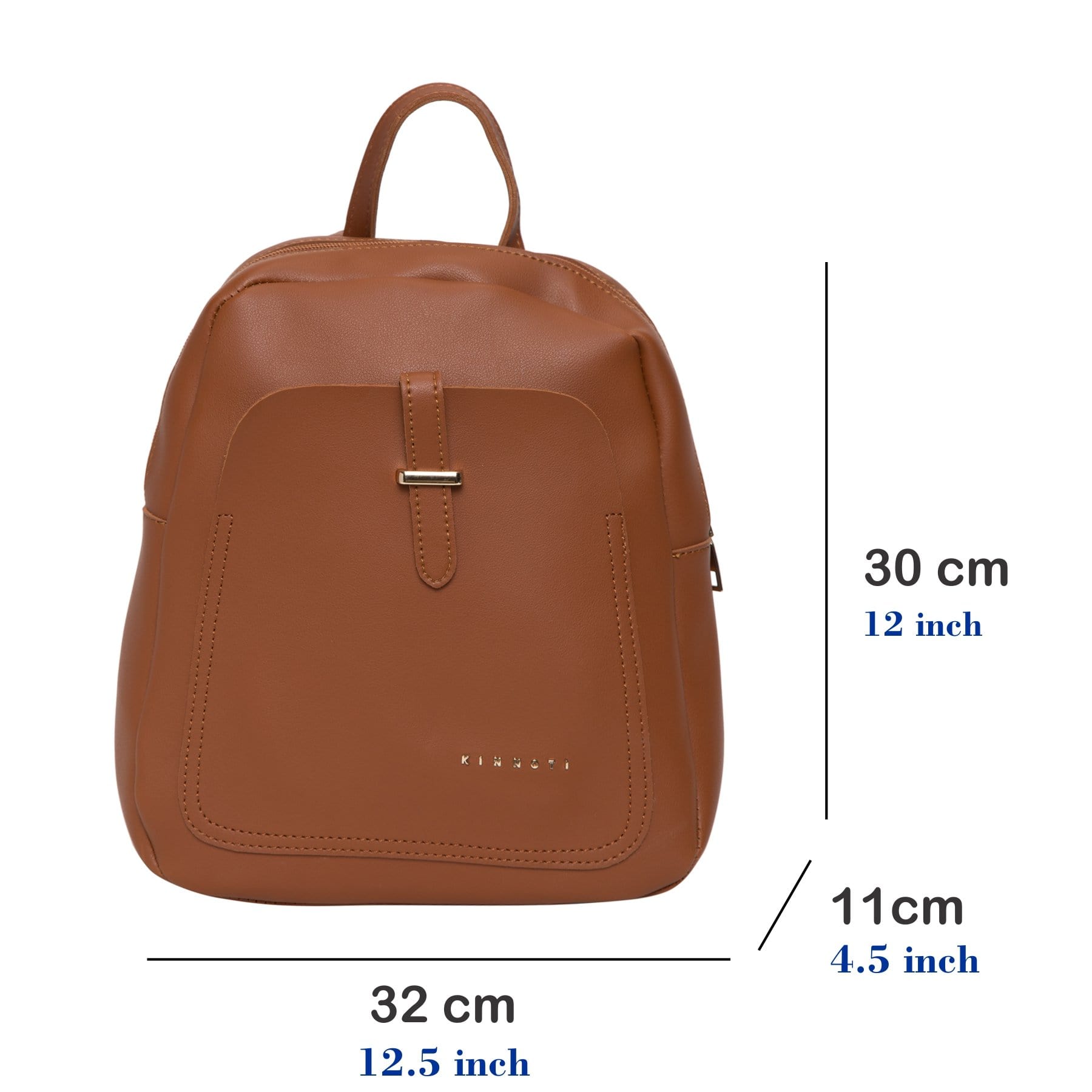 kinnoti Brown Chain Backpack