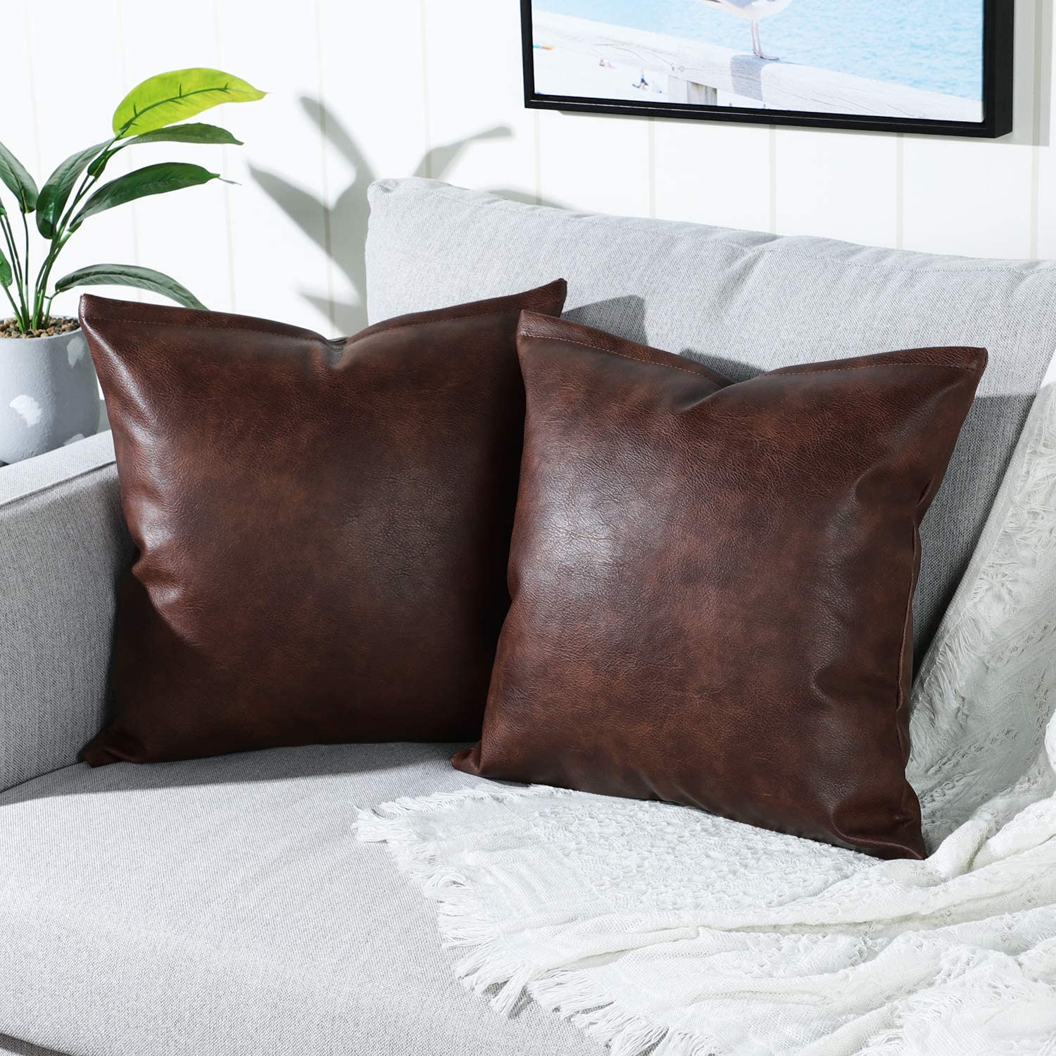 kinnoti Brown cushion cover