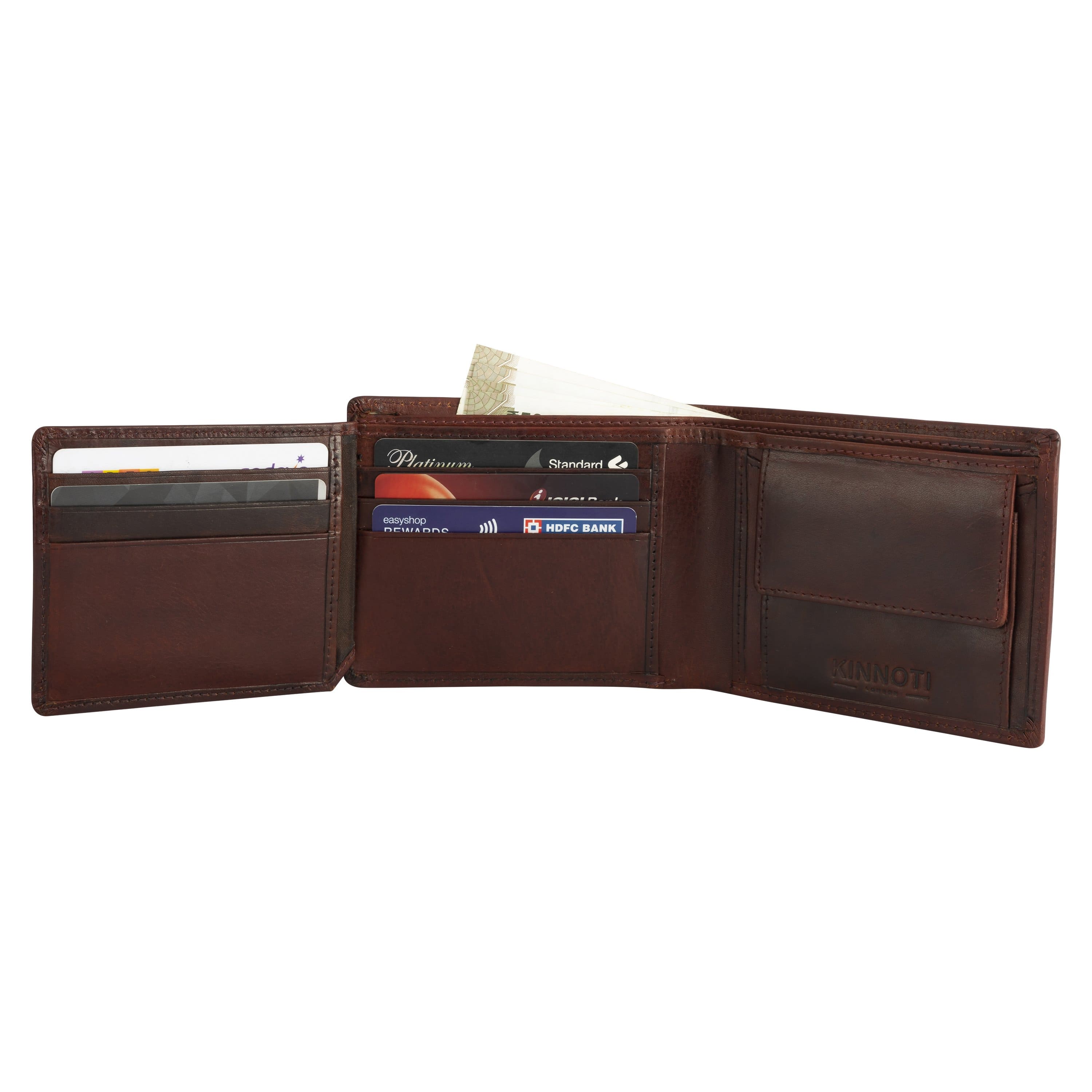 kinnoti Brown Leather Designer Wallet