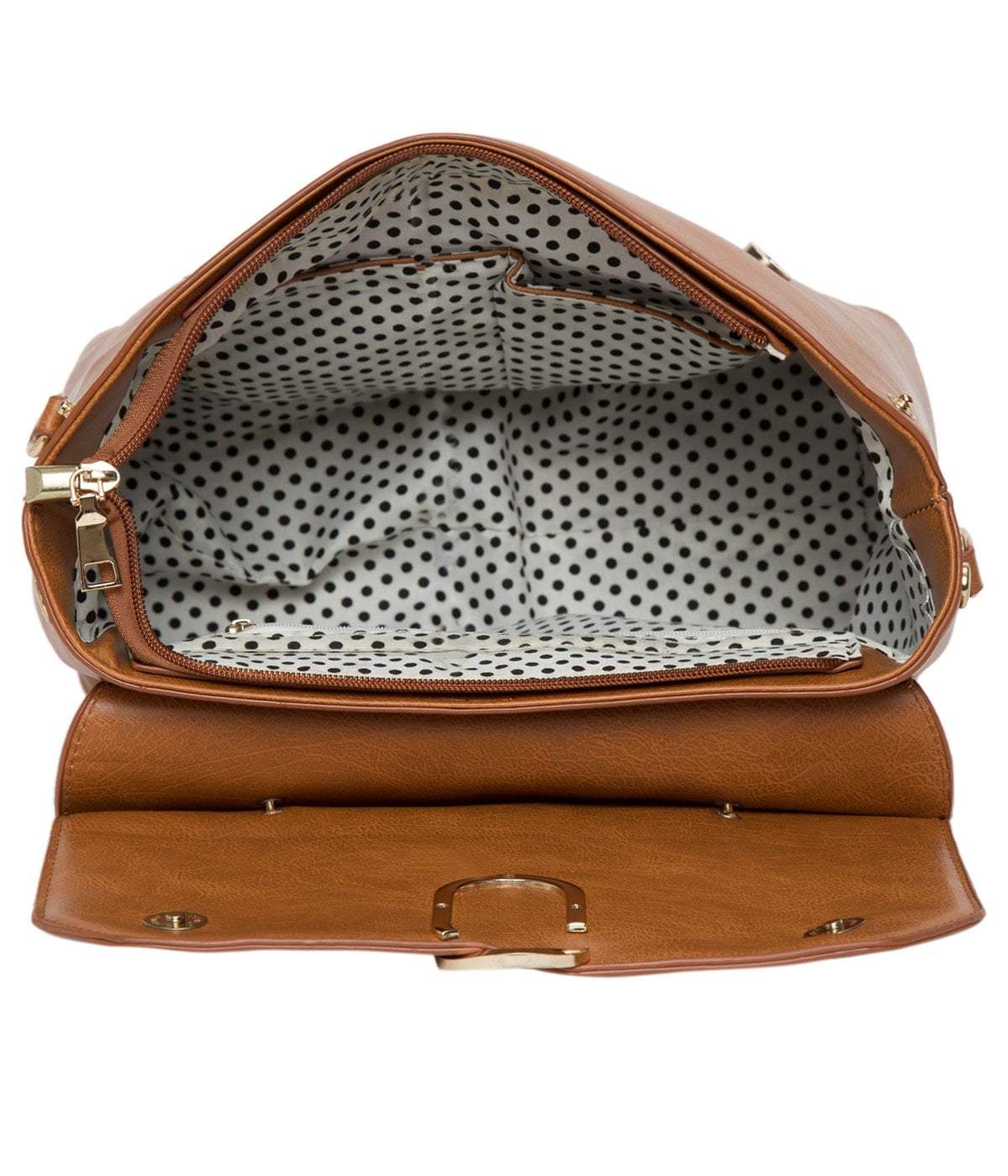 kinnoti Brown Leather Satchel Bag
