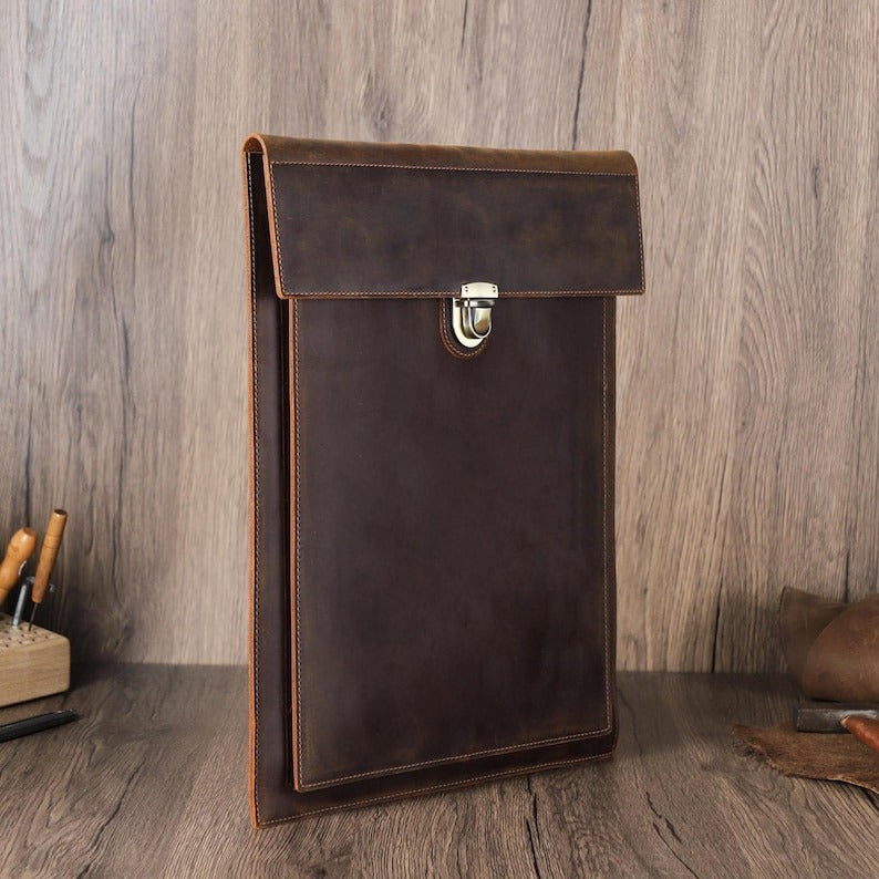 Kinnoti Brown Yonk Leather Laptop Sleeve