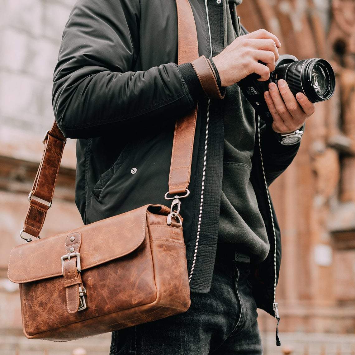 kinnoti camera bag Vegan Leather Camera Bag