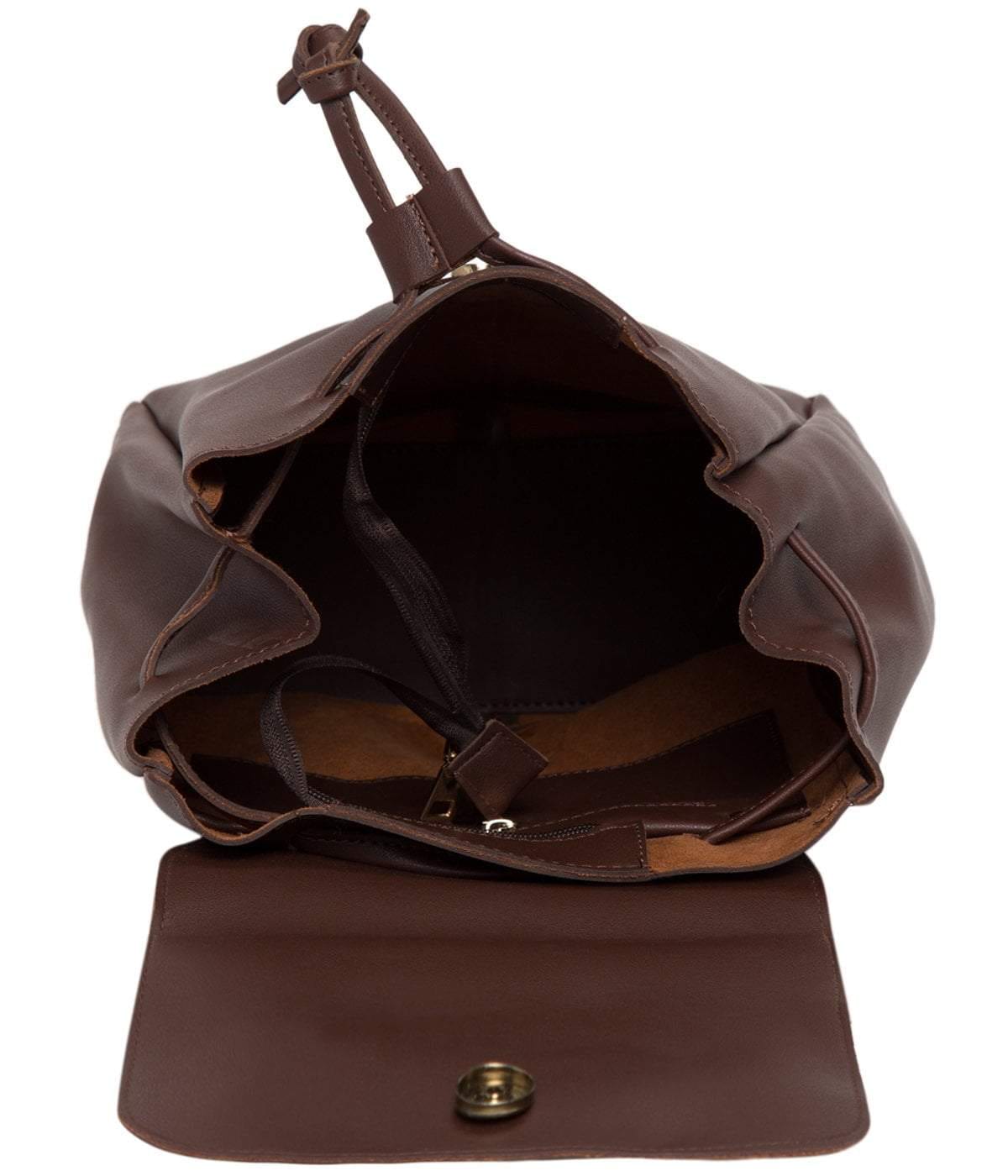 kinnoti Chocolate Brown Backpack