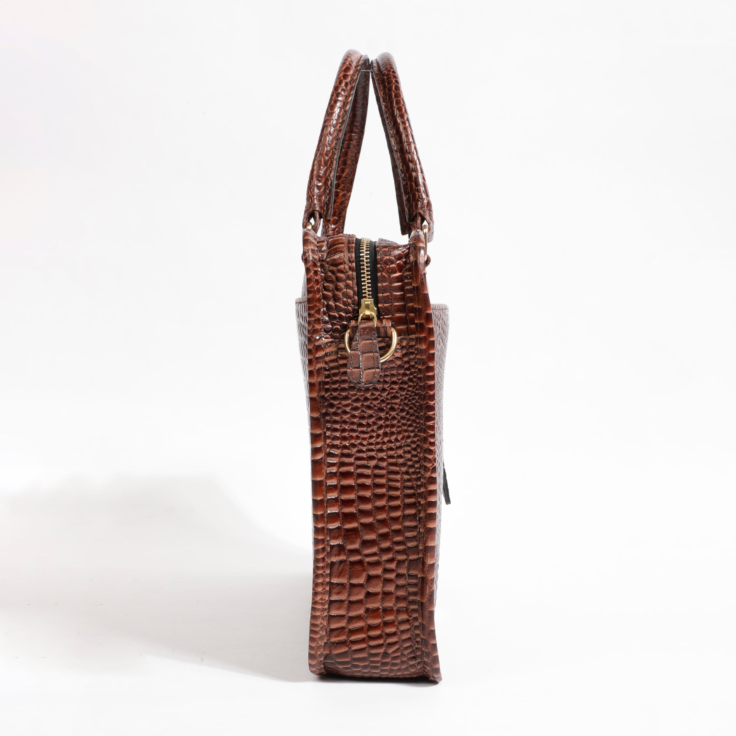 Kinnoti Croco Pattern Marron Laptop Bag