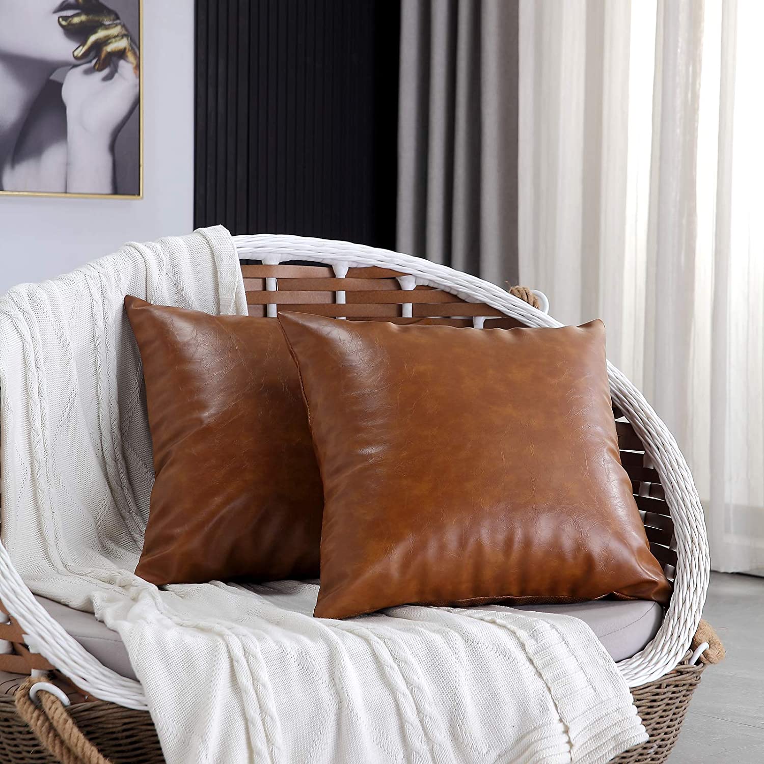 kinnoti Dark Brown cushion cover