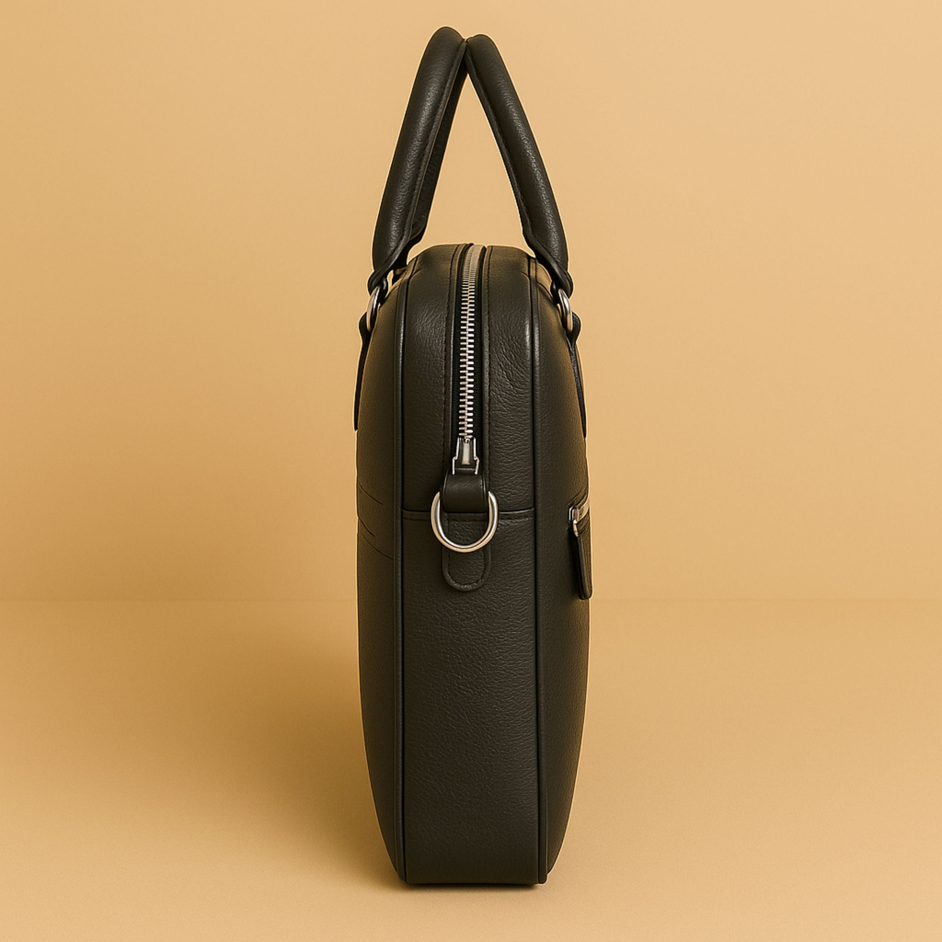 Kinnoti Double Side Zipper Leather Laptop Bag