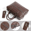 Kinnoti Double Side Zipper Leather Laptop Bag