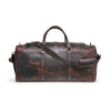 Load image into Gallery viewer, kinnoti Drak Brown Leather Duffle Bag