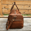 Genuine Leather Brown Travel Duffle Bag - Kinnoti