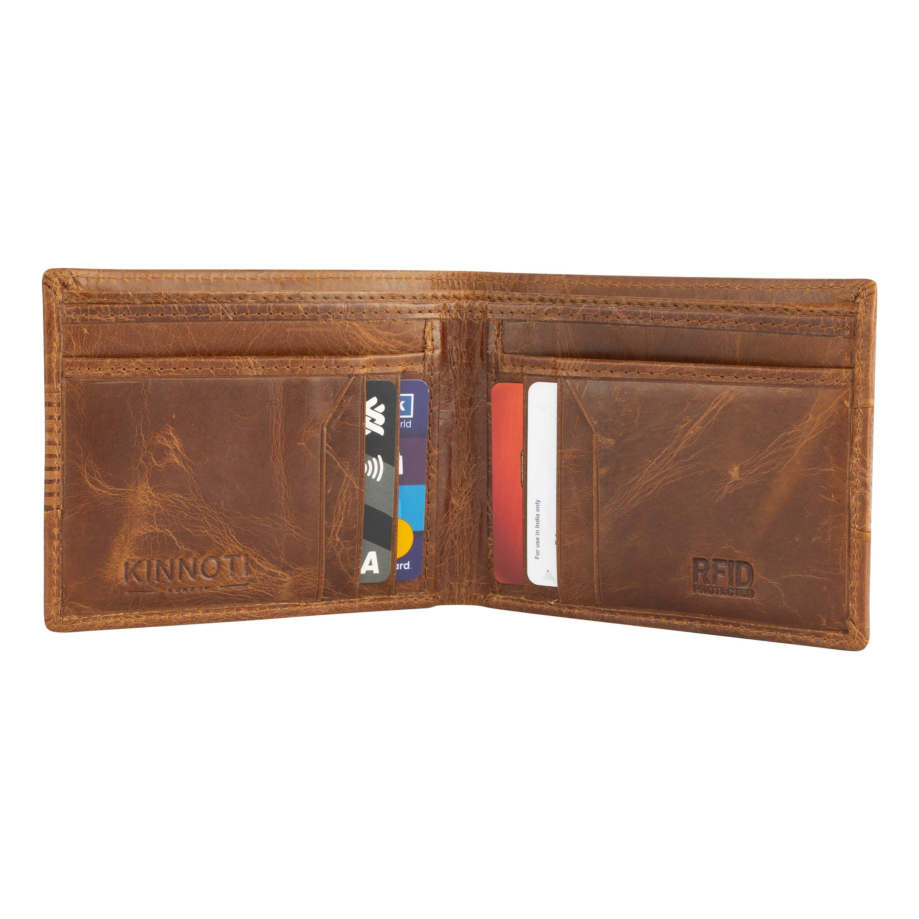 kinnoti Genuine Leather Brown Wallet