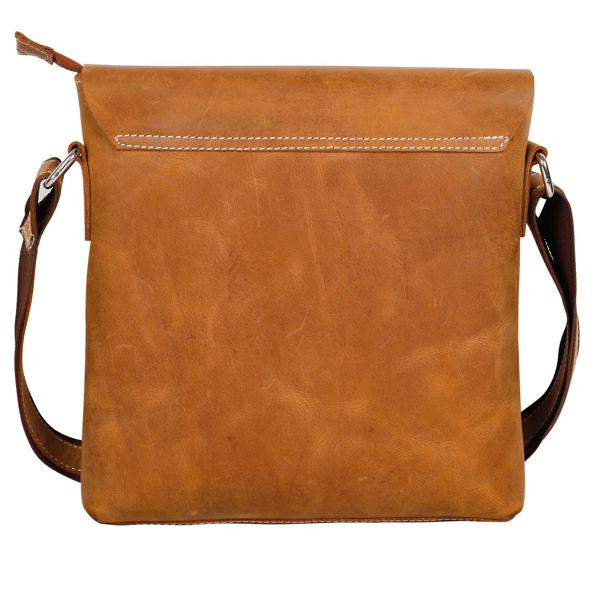 kinnoti Genuine Leather Flap Messenger Bag