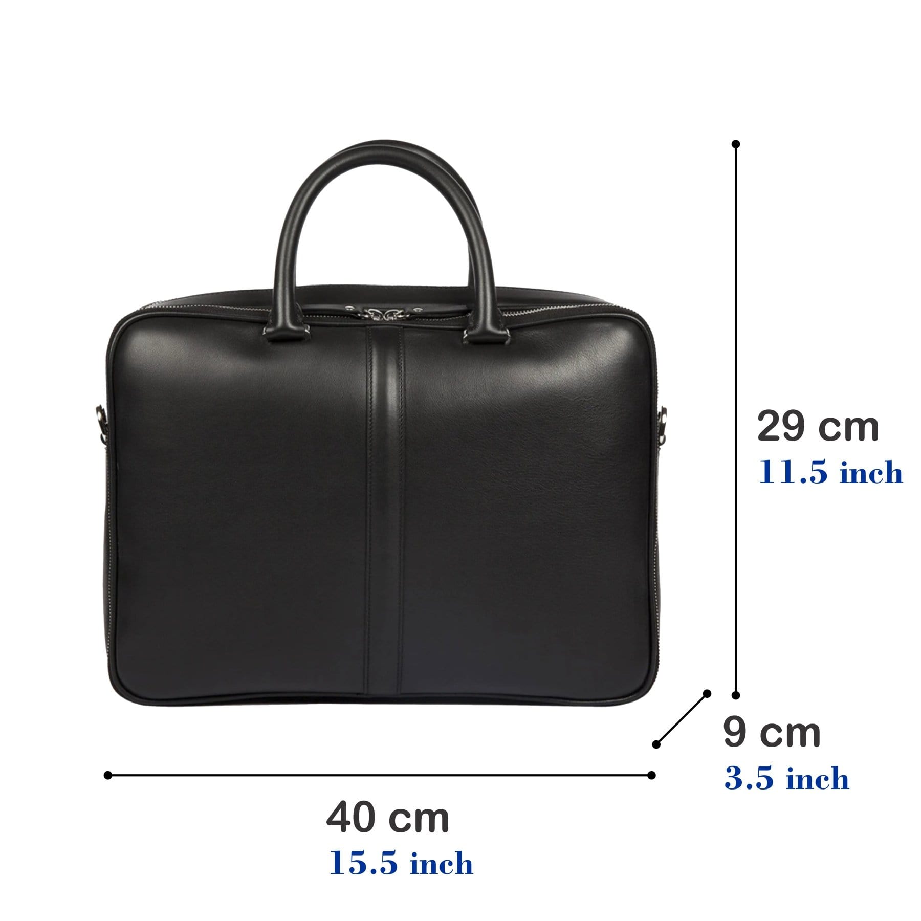 Solid Matte Black Laptop Bag