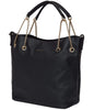 kinnoti Handbags Black Chain Tote Bag