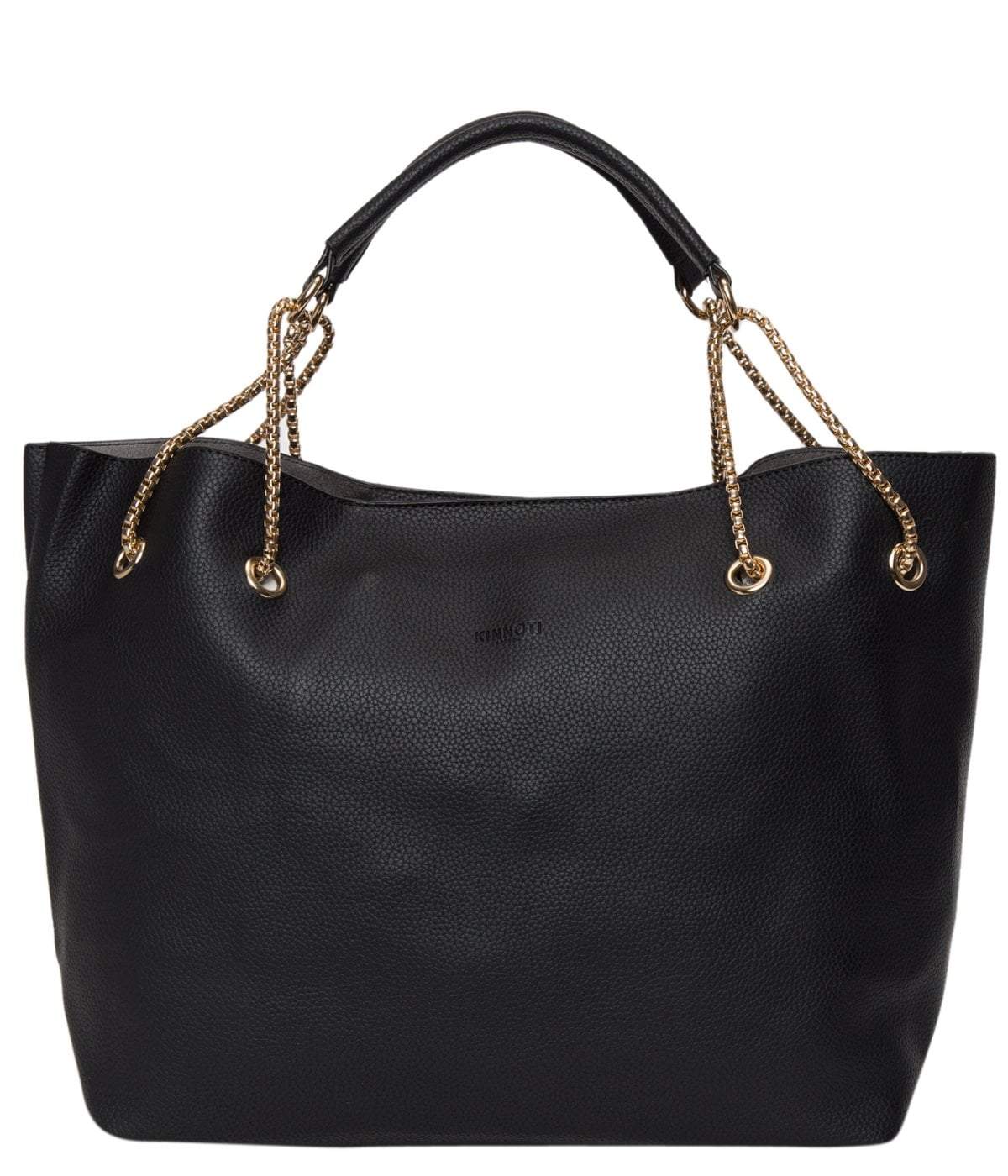 kinnoti Handbags Black color Chain Tote Bag