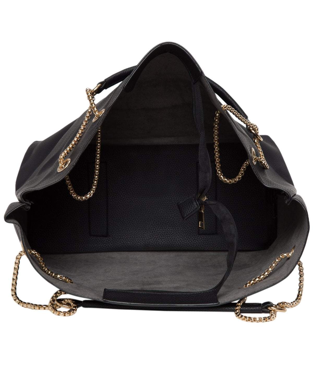 kinnoti Handbags Black color Chain Tote Bag