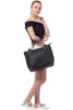 Load image into Gallery viewer, kinnoti Handbags Black color Chain Tote Bag