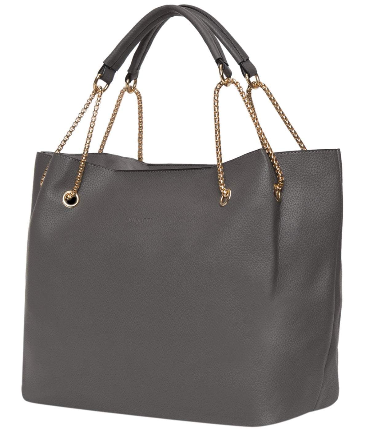 kinnoti Handbags Black color Chain Tote Bag