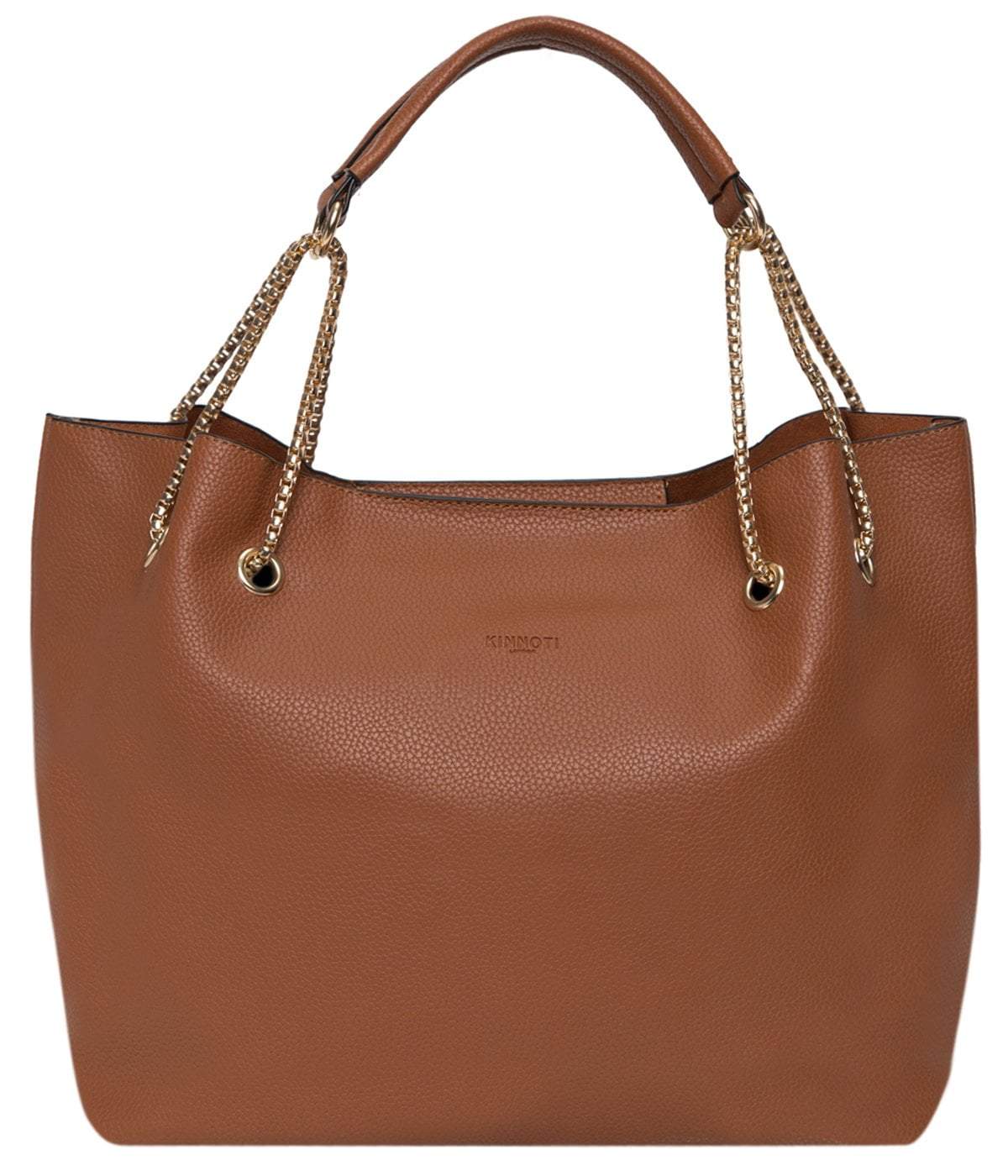 kinnoti Handbags Brown Black color Chain Tote Bag
