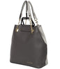 kinnoti Handbags Grey Metal Handle Satchel Bag
