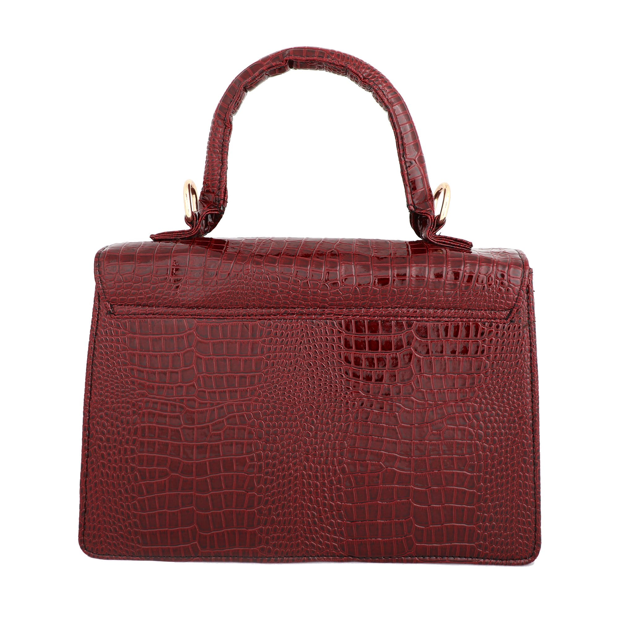 kinnoti Handbags Vegan Croco Leather Satchel Handbag