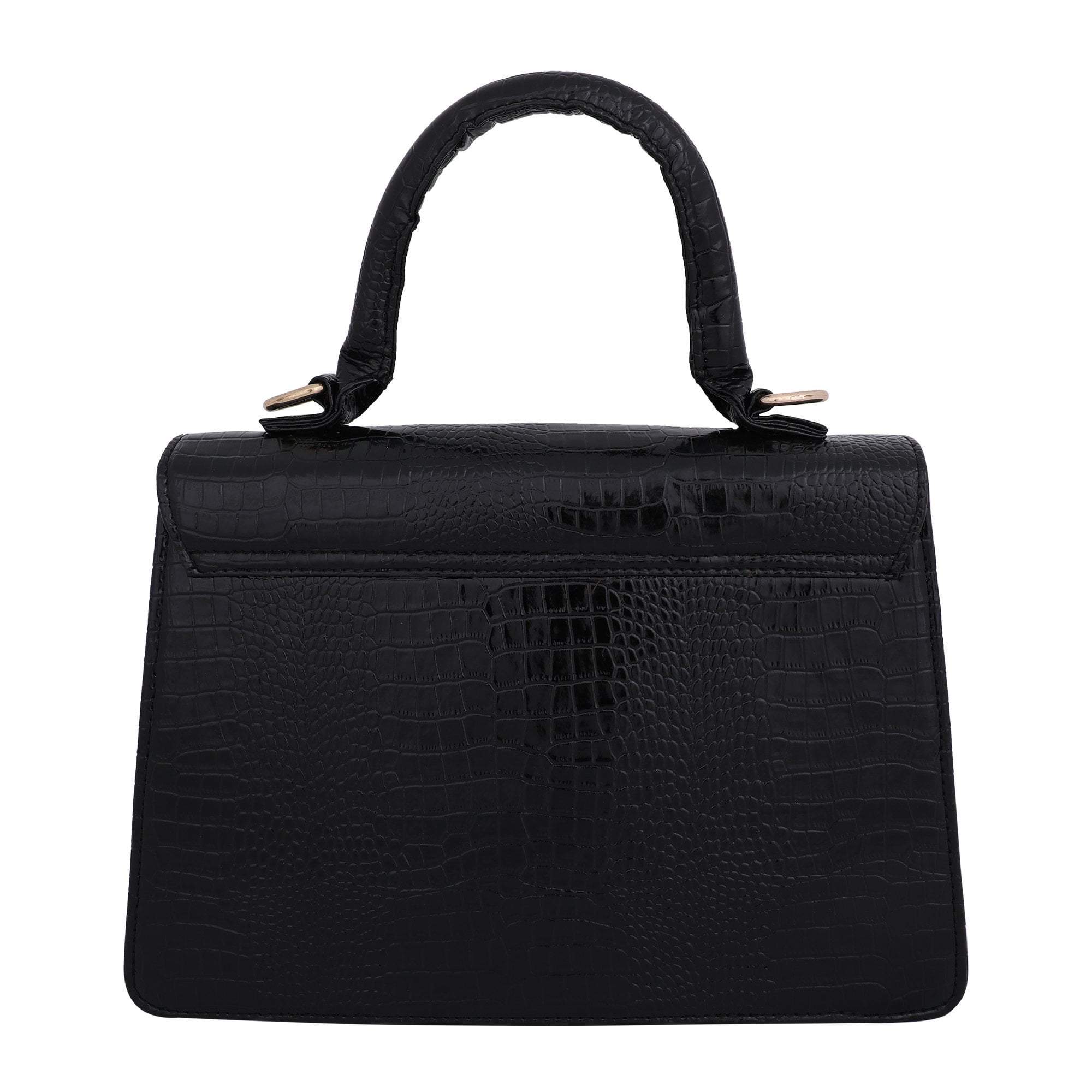kinnoti Handbags Vegan Croco Leather Satchel Handbag