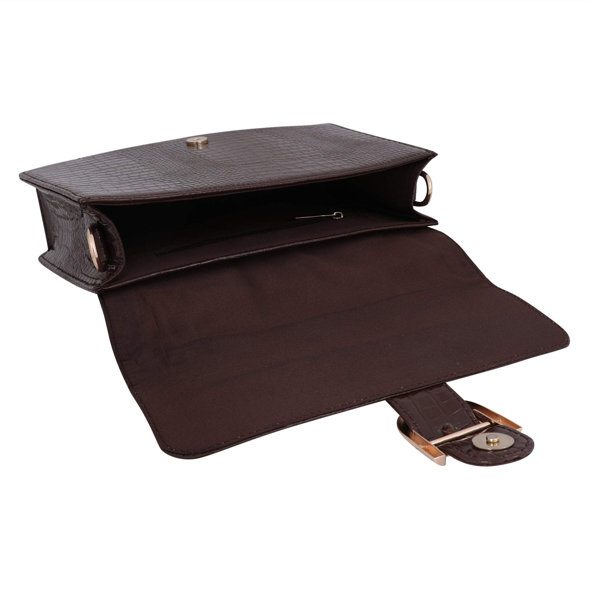kinnoti Handbags Vegan Croco Leather Satchel Handbag