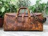 Load image into Gallery viewer, kinnoti Hunter Brown Leather Duffle Bag