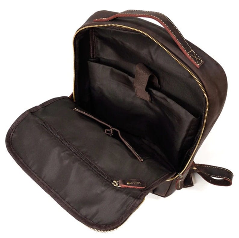 kinnoti LAPTOP BAG Dark Brown Leather Backpack