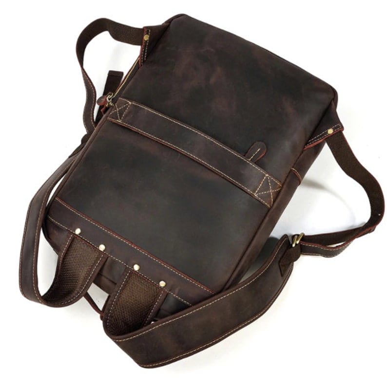 kinnoti LAPTOP BAG Dark Brown Leather Backpack