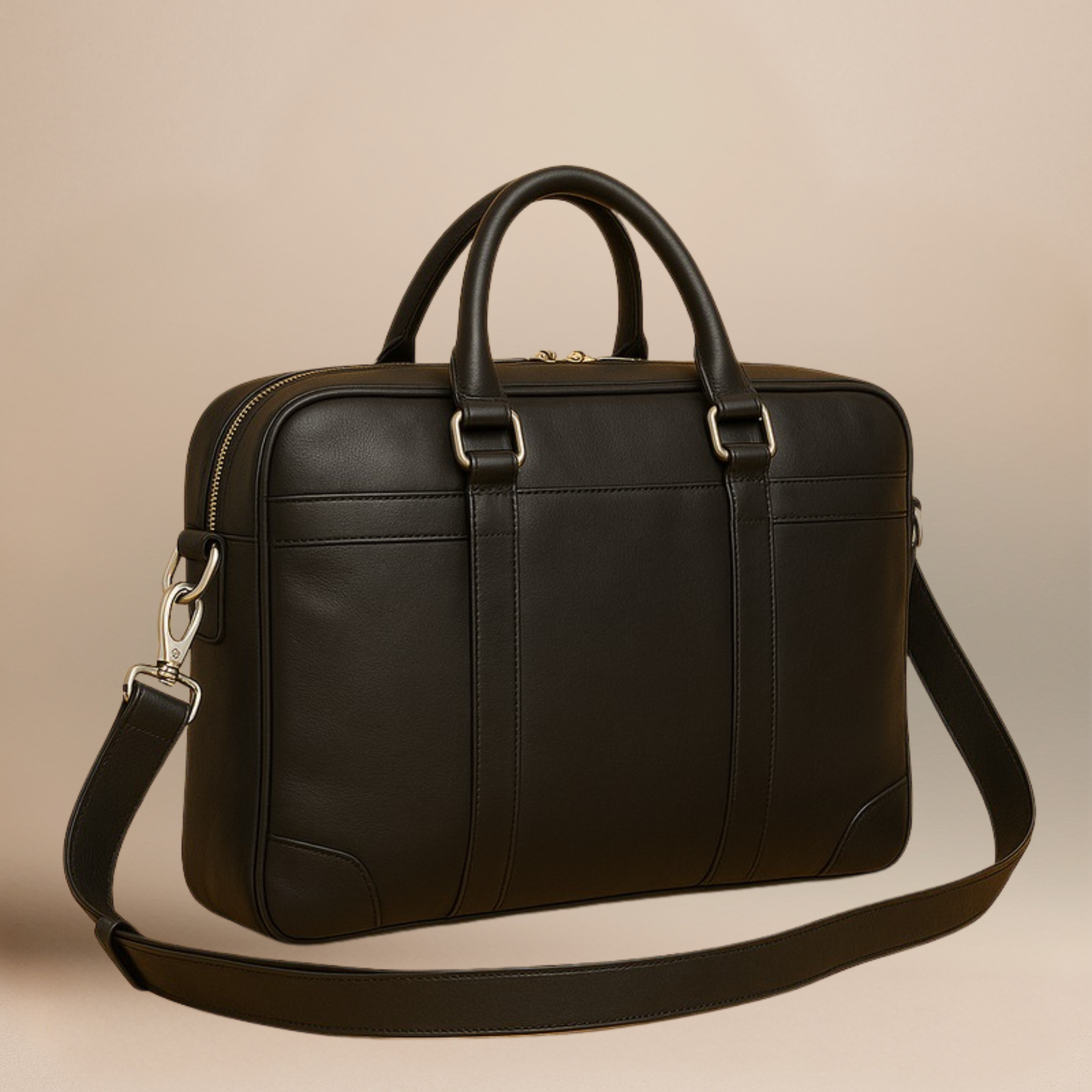 kinnoti LAPTOP BAGS Black Genuine Leather Laptop Bag For Mac book Pro 13- 14 Inches