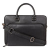 Load image into Gallery viewer, kinnoti LAPTOP BAGS Black Half Side Zipper Vegan Leather Laptop Bag